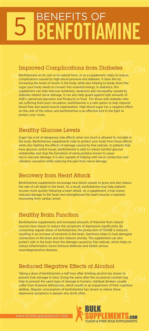 Benfotiamine benefits, dosage, and side effects.